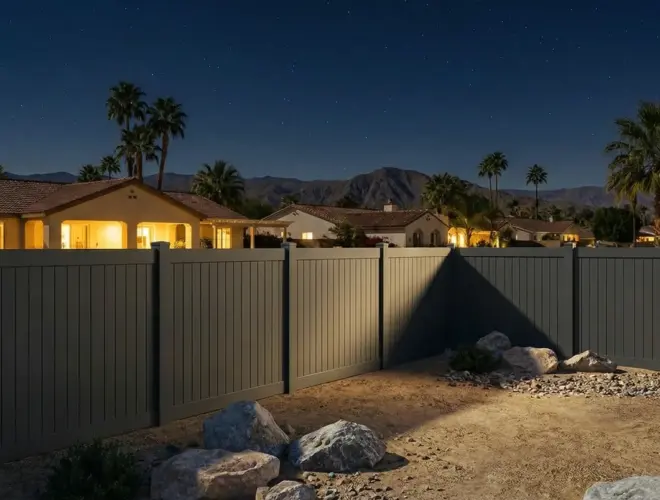 Dark Walnut Vinyl Fences 11