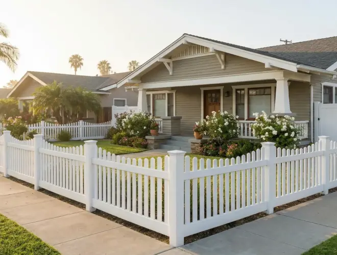 Vinyl Scalloped Picket Fences 22