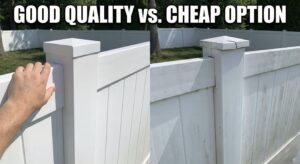 White Vinyl Fence Versus A Cheap Vinyl