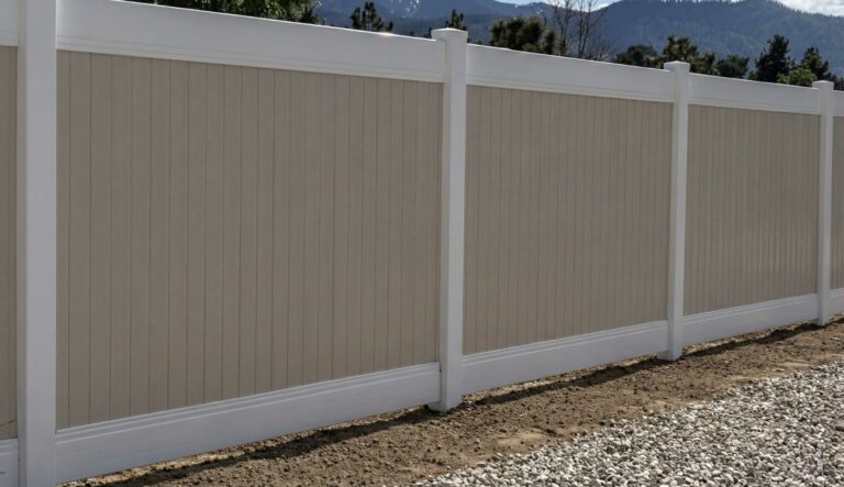 Two-Tone Vertical Vinyl Privacy