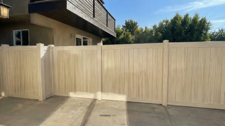 Vinyl Privacy Fence & Pedestrian Gate Installation in Los Angeles, CA