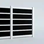 Aluminum and Acrylic Privacy Fence Panel, 3ft height 8ft width, White