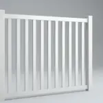 Aluminum Closing Top Picket Fence, 8ft height 8ft width, White