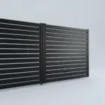 Aluminum driveway gates, 6ft height 8ft width, Textured Black
