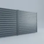 Aluminum driveway gates, 5ft height 8ft width, Monument Gray