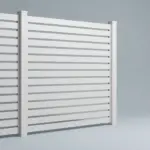 Aluminum Horizontal Flat Picket Fence Panel, 2ft height 8ft width, White