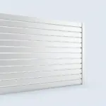 Aluminum horizontal picket fence slat 6 inches or 2,5 inches, 2ft height 8ft width, White