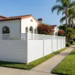 Aluminum Horizontal Privacy Fence Panel with Horizontal Picket Top - Image 4