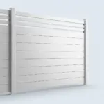 Aluminum Horizontal Privacy Fence Panel with Horizontal Picket Top