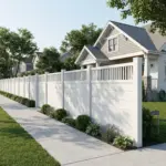 Aluminum Horizontal Privacy Fence Panels with Vertical Picket Top - Image 2