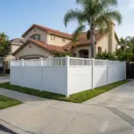 Aluminum Horizontal Privacy Fence Panels with Vertical Picket Top - Image 3
