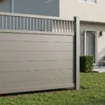 Aluminum Horizontal Privacy Fence Panels with Vertical Picket Top - Image 4