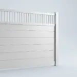 Aluminum Horizontal Privacy Fence Panels with Vertical Picket Top