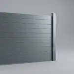 Aluminum Horizontal Privacy Fence Panel, 3ft height 8ft width, Monument Gray