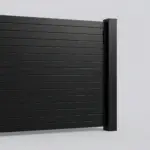 Aluminum privacy gate, 6ft height 8ft width, Textured Black