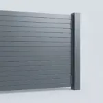 Aluminum privacy gate, 6ft height 8ft width, Monument Gray