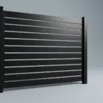 Aluminum semi privacy fence slat 6 inches or 2.5 inches, 2ft height 8ft width, Textured Black