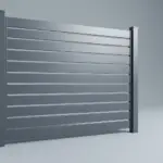 Aluminum semi privacy fence slat 6 inches or 2.5 inches, 8ft height 8ft width, Monument Gray