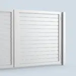 Aluminum semi privacy gate, 2ft height 8ft width, White