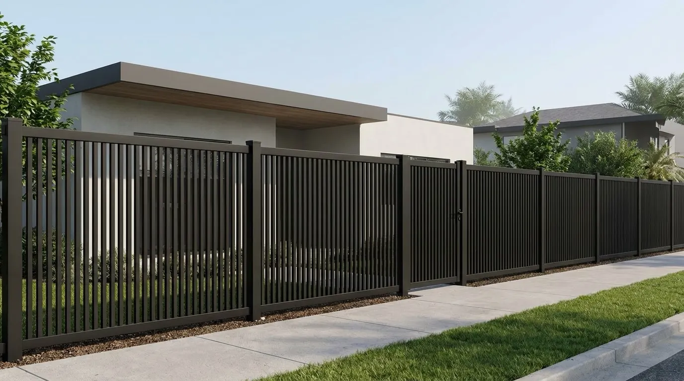 Aluminum Vertical Close Top Picket Fence Slat 6 Inches Or 2,5 Inches_1