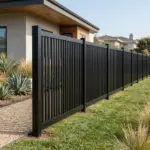 Aluminum Vertical Flat Picket Fence Panel - Image 3