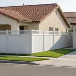 Aluminum Vertical Privacy Fence Panel with Horizontal Picket Top - Image 3