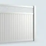 Aluminum Vertical Privacy Fence Panel with Horizontal Picket Top