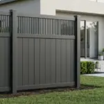 Aluminum Vertical Privacy Fence Panel with Vertical Picket Top - Image 3