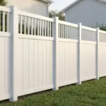 Aluminum Vertical Privacy Fence Panel with Vertical Picket Top - Image 4