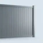 Aluminum Vertical Privacy Fence Panel, 4ft height 8ft width, Monument Gray