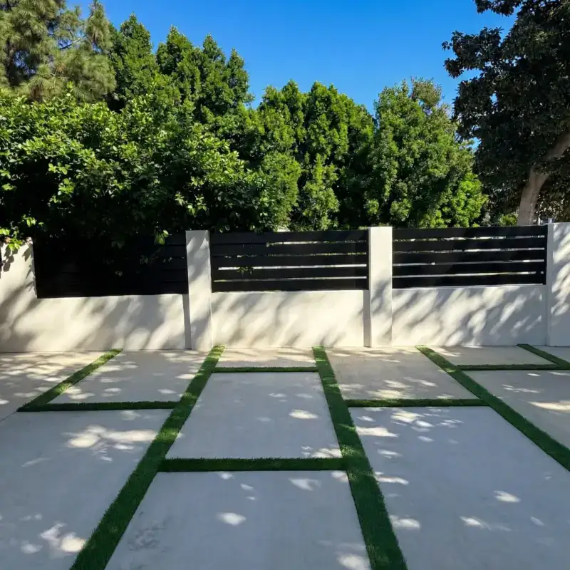 Black Aluminum Wall Topper Installation In Sherman Oaks