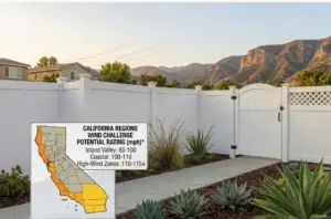 Vinyl Fence Wind Rating: Comparison by Areas in California