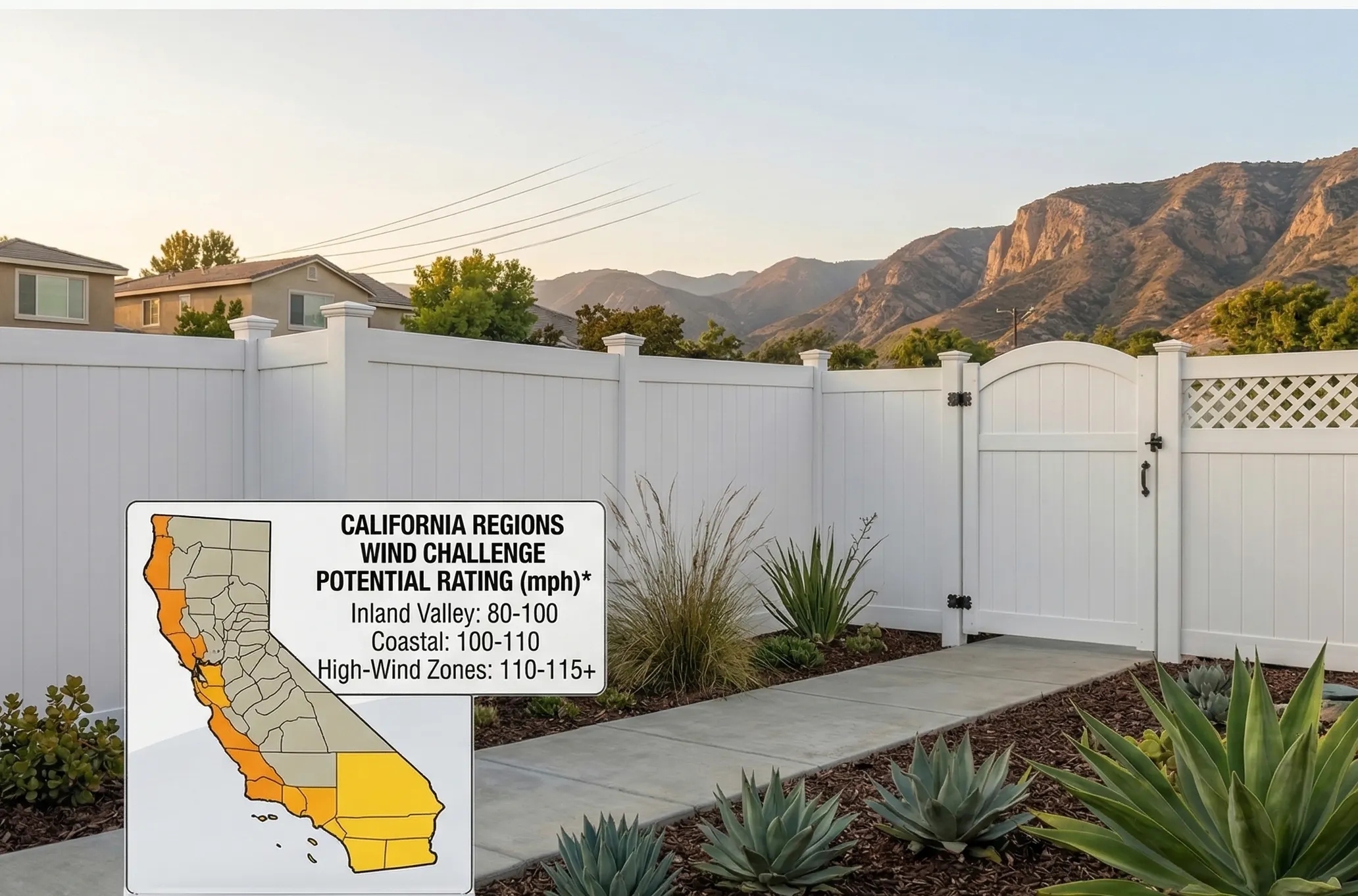 Vinyl Fence Wind Rating: Comparison By Areas In California