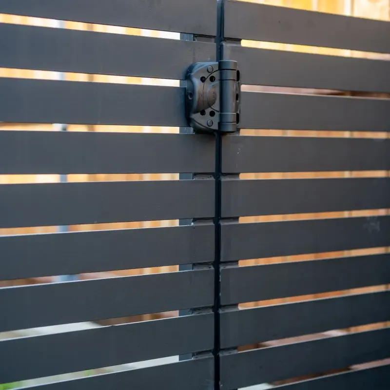 Black Aluminum Horizontal SemiPrivacy Gate