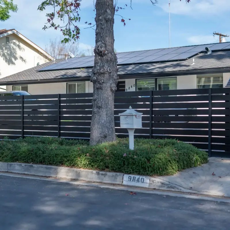 Black Aluminum Horizontal SemiPrivacy Fencing