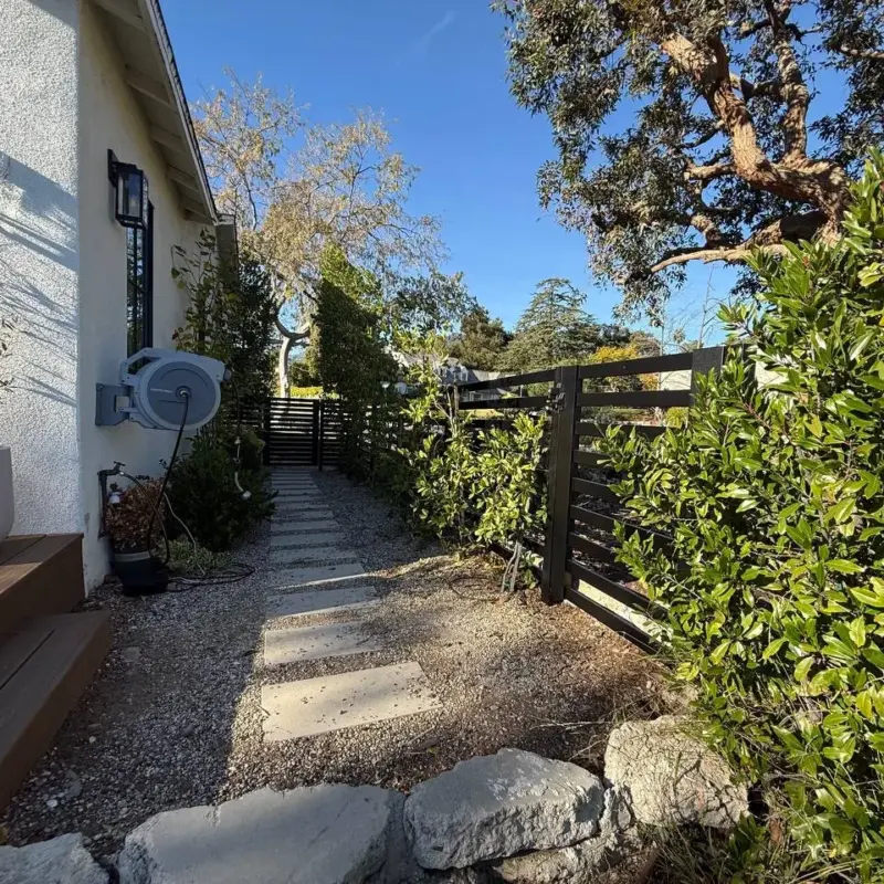 Black Aluminum Slat Fence