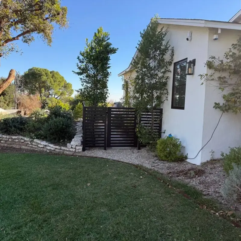 Minimalist Black Aluminum Side Entrance Gate