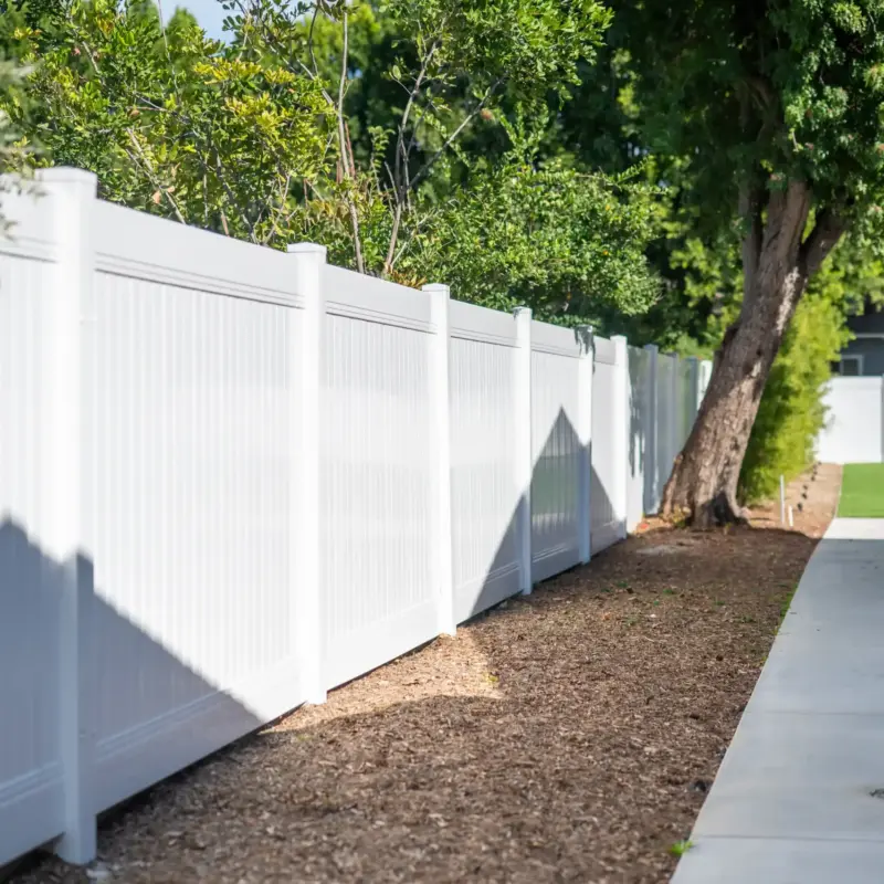 Solid White Privacy Fence