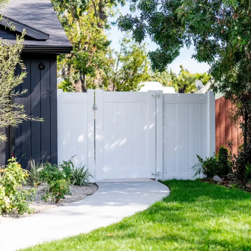 Walkway Entrance With White Gate