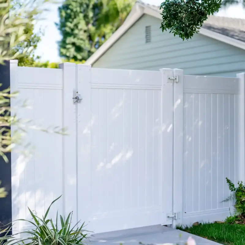 White Vinyl Double Gate