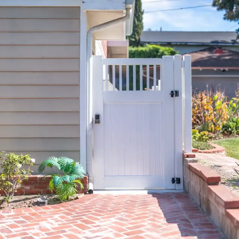 White Vinyl Side Gates