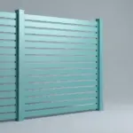 Aluminum Horizontal Flat Picket Fence Panel