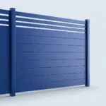Aluminum Horizontal Privacy Fence Panel w:Horizontal Picket Top