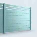Aluminum Horizontal Privacy Fence Panel w:Horizontal Picket Top