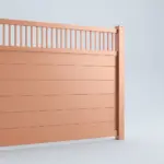 Aluminum Horizontal Privacy Fence Panel w:Vertical Picket Top