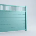 Aluminum Horizontal Privacy Fence Panel w:Vertical Picket Top