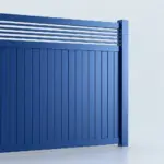 Aluminum Vertical Privacy Fence Panel with Horizontal Picket Top