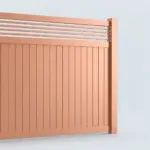 Aluminum Vertical Privacy Fence Panel with Horizontal Picket Top