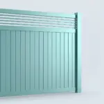 Aluminum Vertical Privacy Fence Panel with Horizontal Picket Top