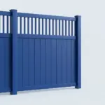 Aluminum Vertical Privacy Fence Panel w:Vertical Picket Top